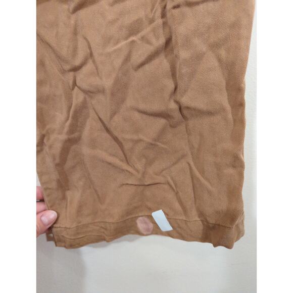 RTR Reformation Sz 6 Brown Mason Pleated Wide Leg High Waist Trouser Pants - Picture 7 of 8